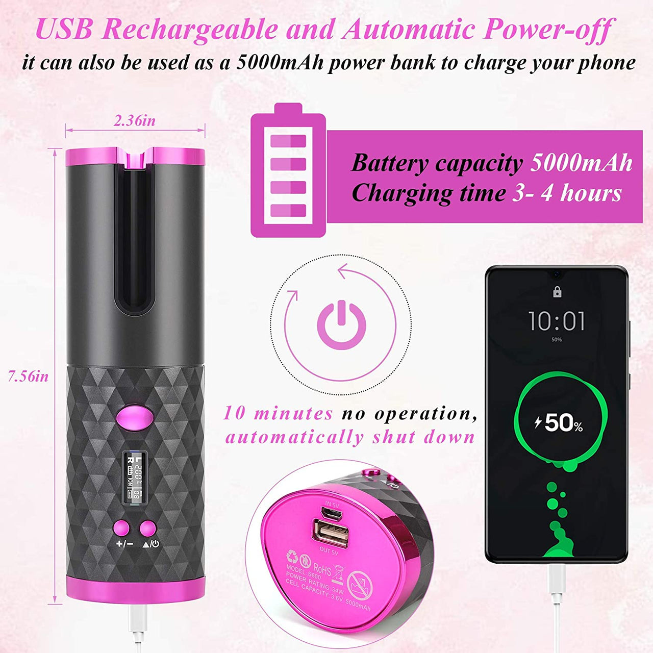 Cordless Automatic Hair Curler