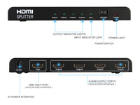 Thumbnail for 1x4 HDMI Splitter Ultra HD 4K/2K & Full HD 3D