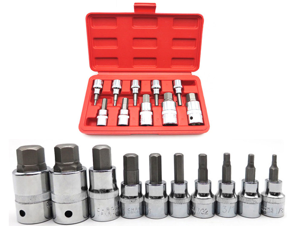 HEX Bit Socket Set - 3/8" 1/2"