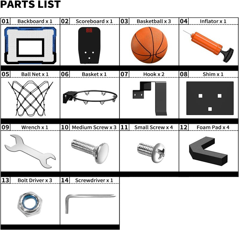 Basketball Hoop Indoor Basketball Hoop with Electronic Scorer