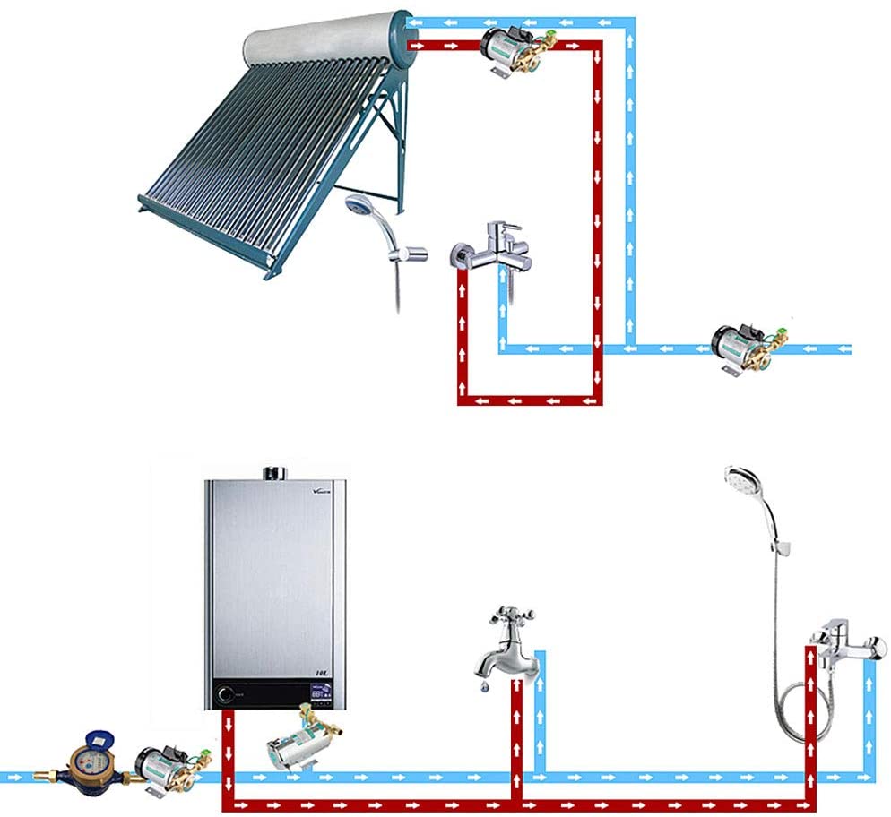 Low Pressure Shower Hot Water Booster Pump 100W