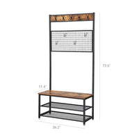 Thumbnail for Vasagle Coat Rack Stand with with Shoe Storage Bench