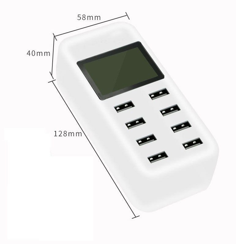 8-port USB Charger with LCD Display