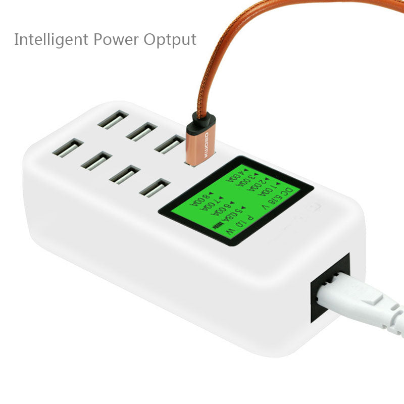 8-port USB Charger with LCD Display