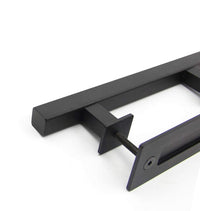 Thumbnail for barn door handle square black