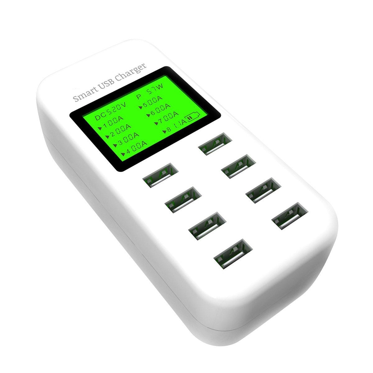 8-port USB Charger with LCD Display