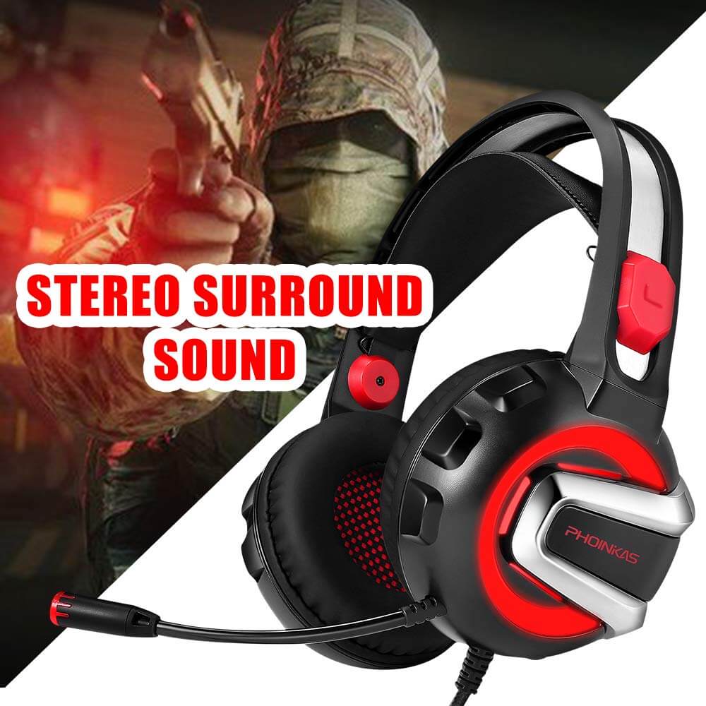 Gaming Headphones with Mic, Surround Sound