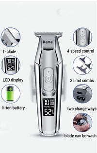 Thumbnail for Hair Trimmer Shaver Clippers Cordless