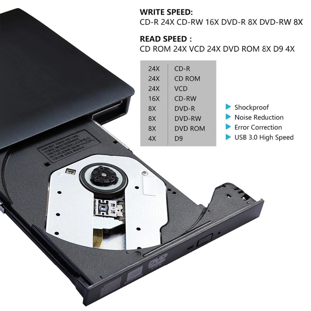 CD/DVD Writer External DVD Drive