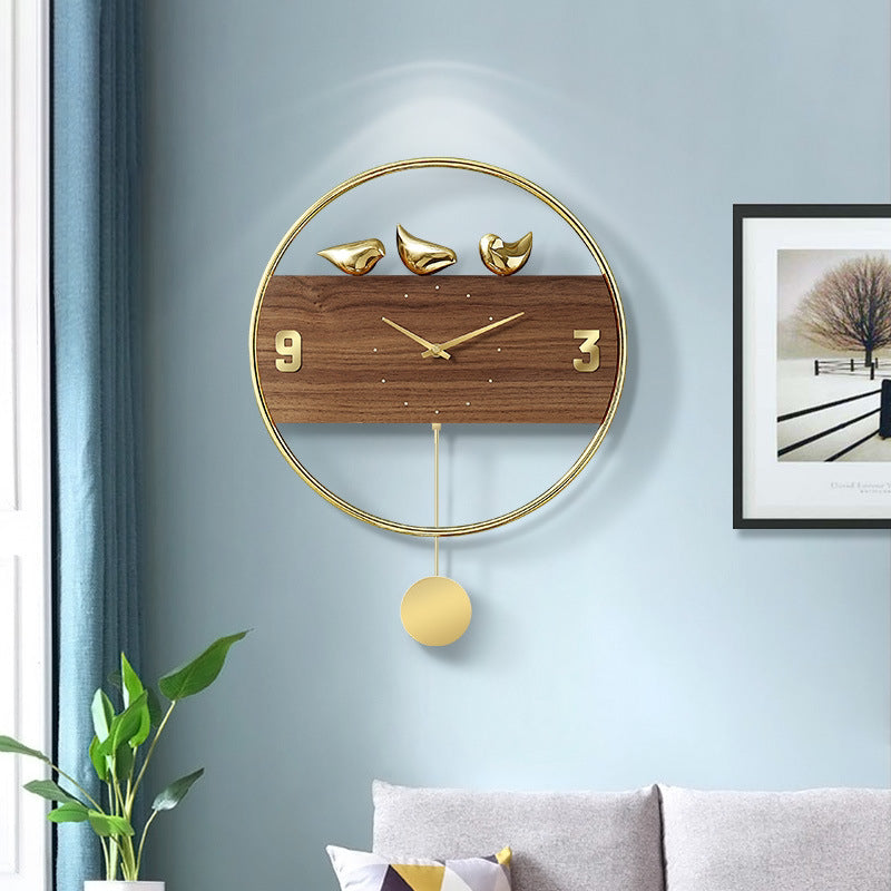 Modern Simple Light Luxury Wall Clock Creative Nordic Individual Clock