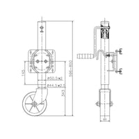 Thumbnail for Heavy Duty Jockey Wheel 1200 Lbs