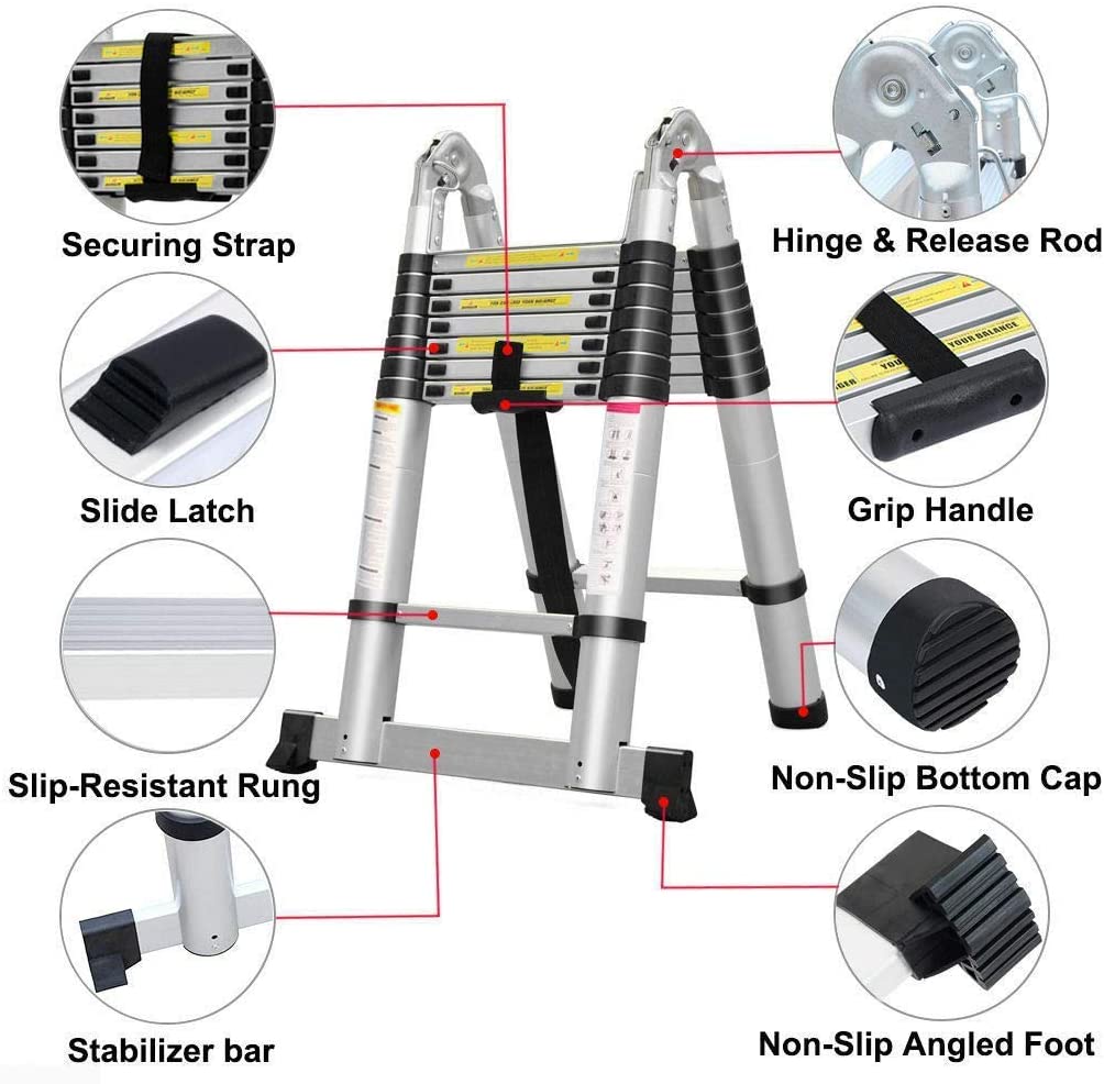 5m Multipurpose Telescopic Foldable Ladder