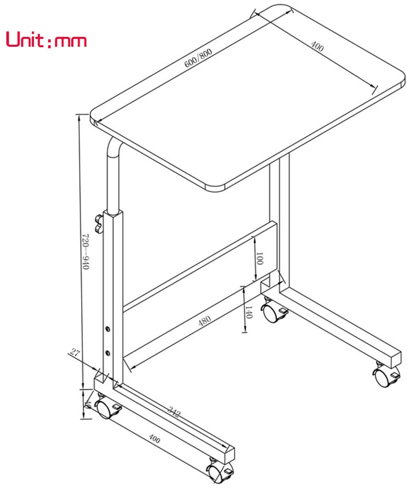 Height Adjustable Laptop Desk Stand Brown - The Shopsite