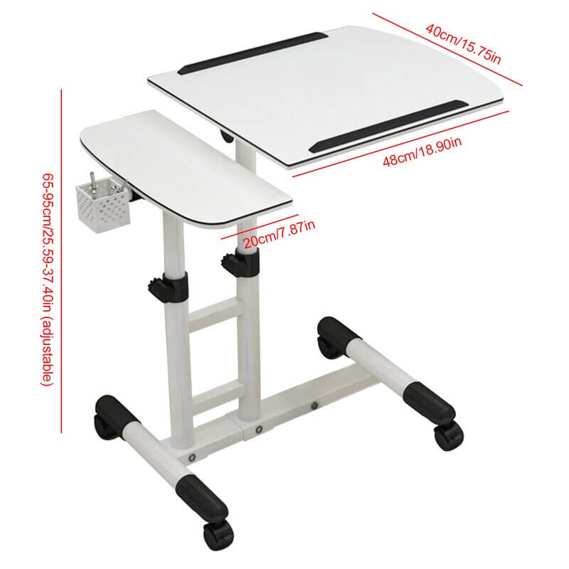 Adjustable Laptop Table Desk Stand with Wheels