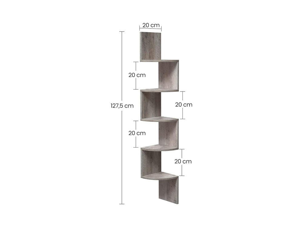 Corner Bookshelf by VASAGLE - Space-Saving Bookcase