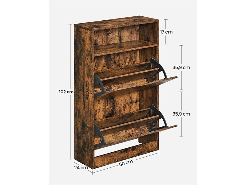 VASAGLE Shoe Cabinet Shoe Storage Organizer