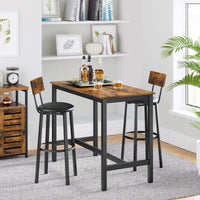 Thumbnail for Bar Stools Set of 2 Rustic Brown VASAGLE