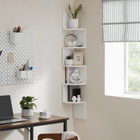 Thumbnail for VASAGLE Floating Corner Shelf - 5-Tier