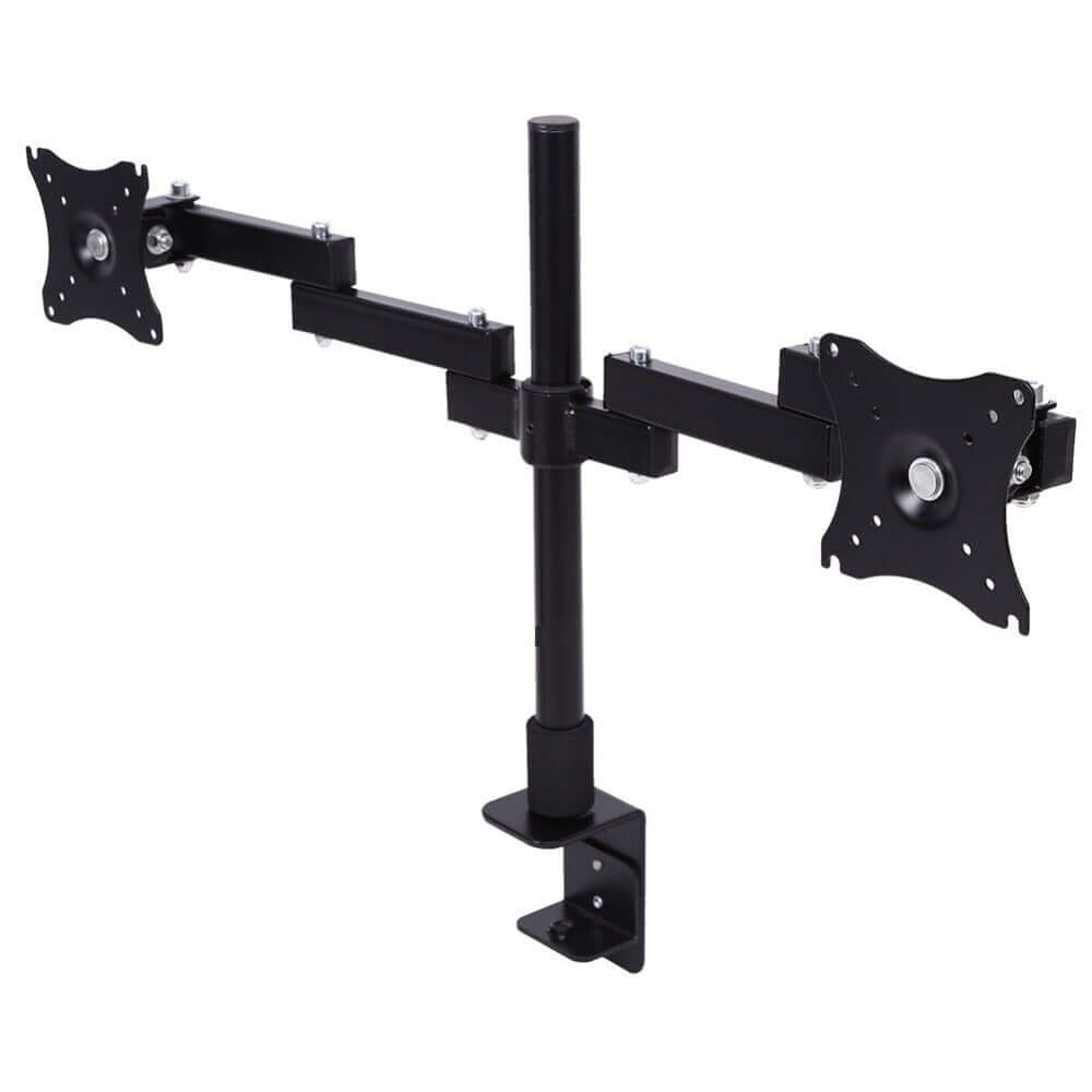 Dual Monitor Stand Bracket Mount 14"-24" Screens 360-degree Rotation - The Shopsite