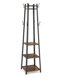 Thumbnail for Industrial Coat Rack/Stand with Hooks | VASAGLE 3-Shelf