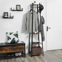 Thumbnail for Industrial Coat Rack/Stand with Hooks | VASAGLE 3-Shelf