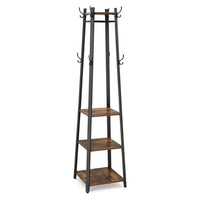 Thumbnail for Industrial Coat Rack/Stand with Hooks | VASAGLE 3-Shelf