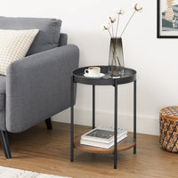 Thumbnail for Vasagle Stylish Bedside Table round Side Table End Table