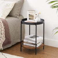 Thumbnail for Vasagle Stylish Bedside Table round Side Table End Table