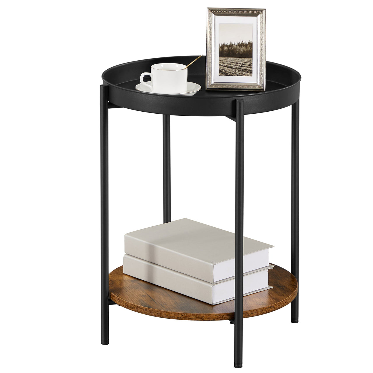 Vasagle Stylish Bedside Table round Side Table End Table