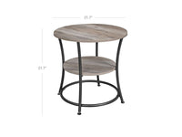 Thumbnail for VASAGLE Round End Table Featuring 2 Shelves Side Table