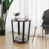 Thumbnail for VASAGLE Side Table End Table Rustic Brown and Black