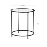 Thumbnail for Black Round Side Table by VASAGLE Bedside Table