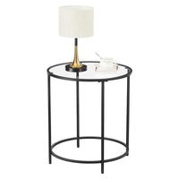 Thumbnail for Black Round Side Table by VASAGLE Bedside Table