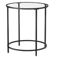 Thumbnail for Black Round Side Table by VASAGLE Bedside Table