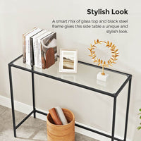 Thumbnail for Tempered Glass Sofa Table by VASAGLE - Console Table