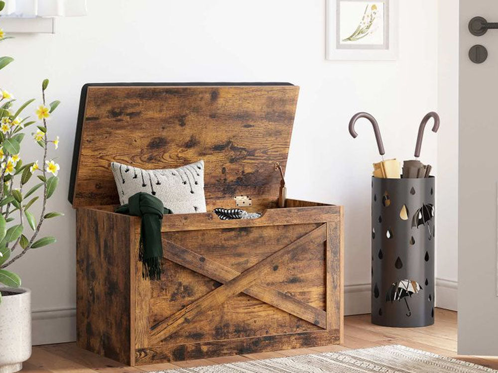 VASAGLE Storage Bench Brown