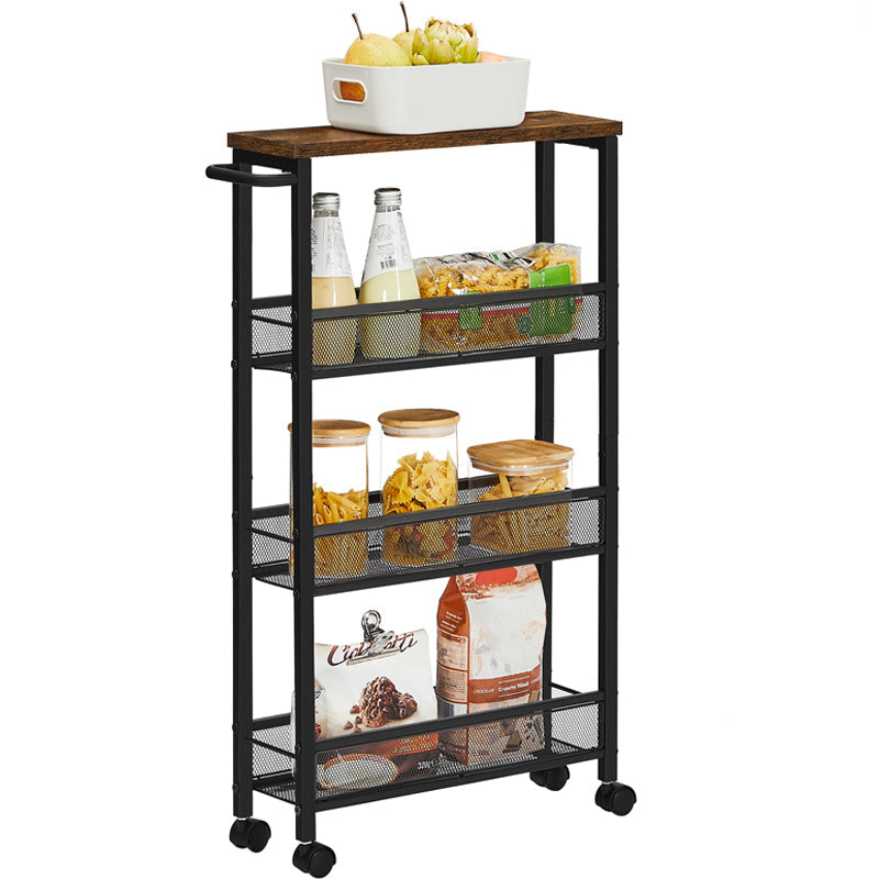 VASAGLE 3 Tiers Utility Rolling Cart Kitchen Trolley