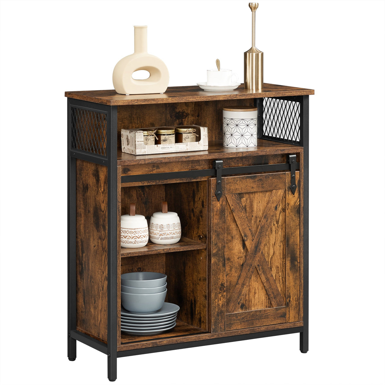 Vasagle Sliding Barn Door Storage Cabinet