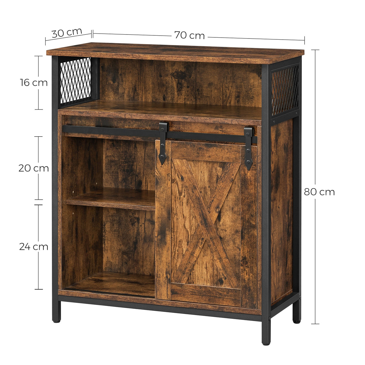 Vasagle Sliding Barn Door Storage Cabinet