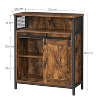 Thumbnail for Vasagle Sliding Barn Door Storage Cabinet