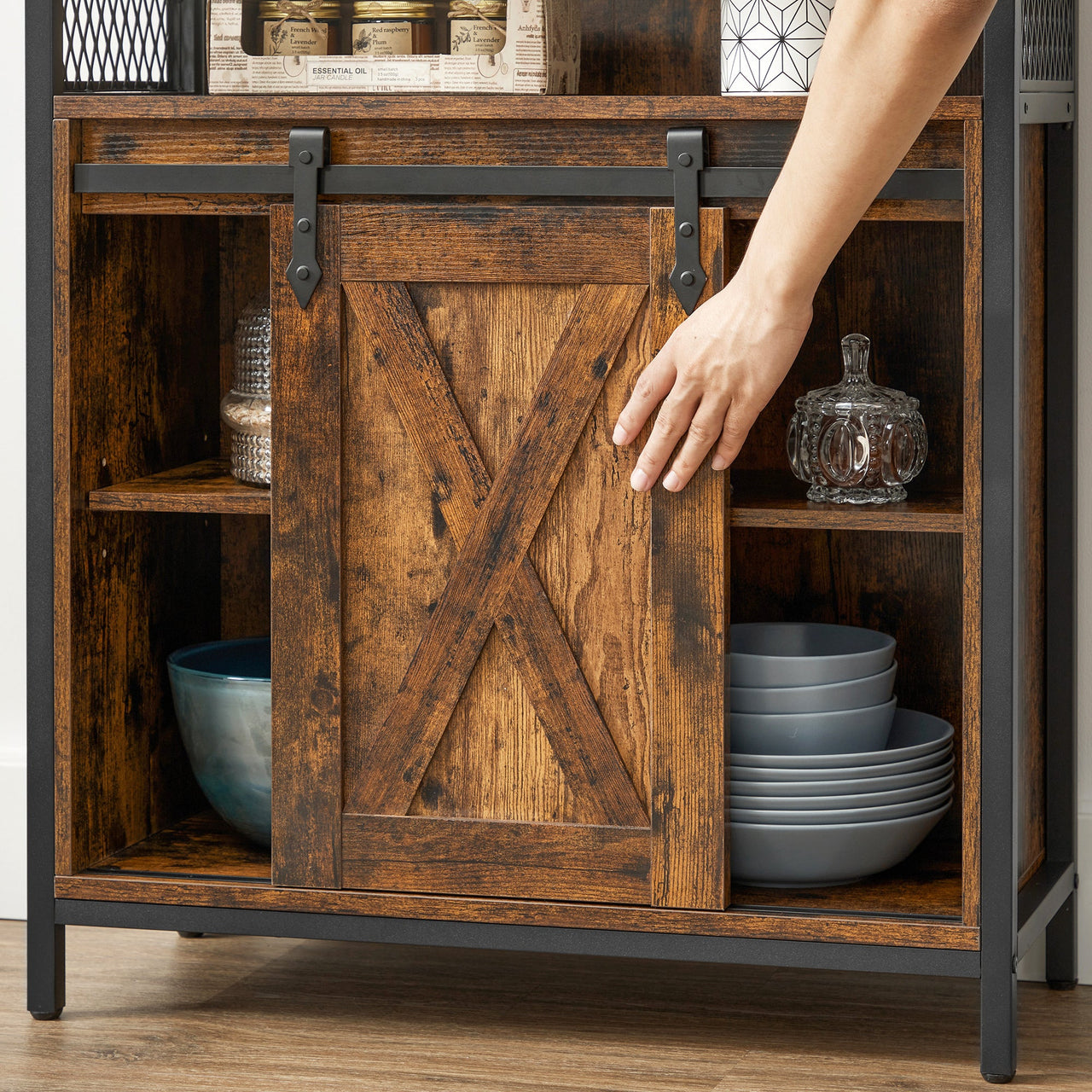 Vasagle Sliding Barn Door Storage Cabinet