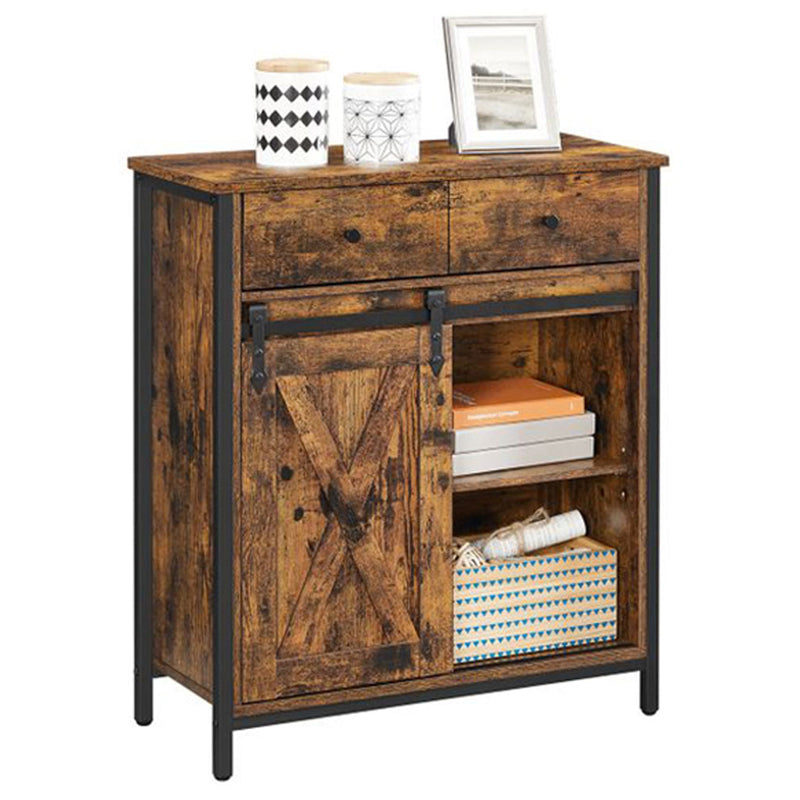 VASAGLE Sliding Barn Door Buffet Cabinet - Storage Sideboard