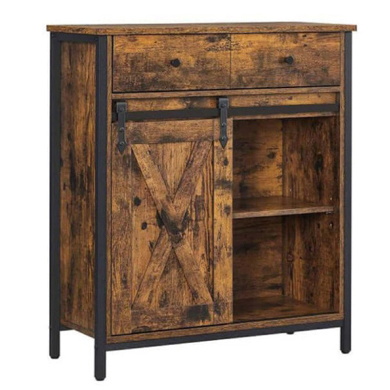 VASAGLE Sliding Barn Door Buffet Cabinet - Storage Sideboard