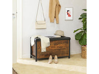 Thumbnail for VASAGLE Shoe Bench w/ Flip Door Storage, Brown & Black