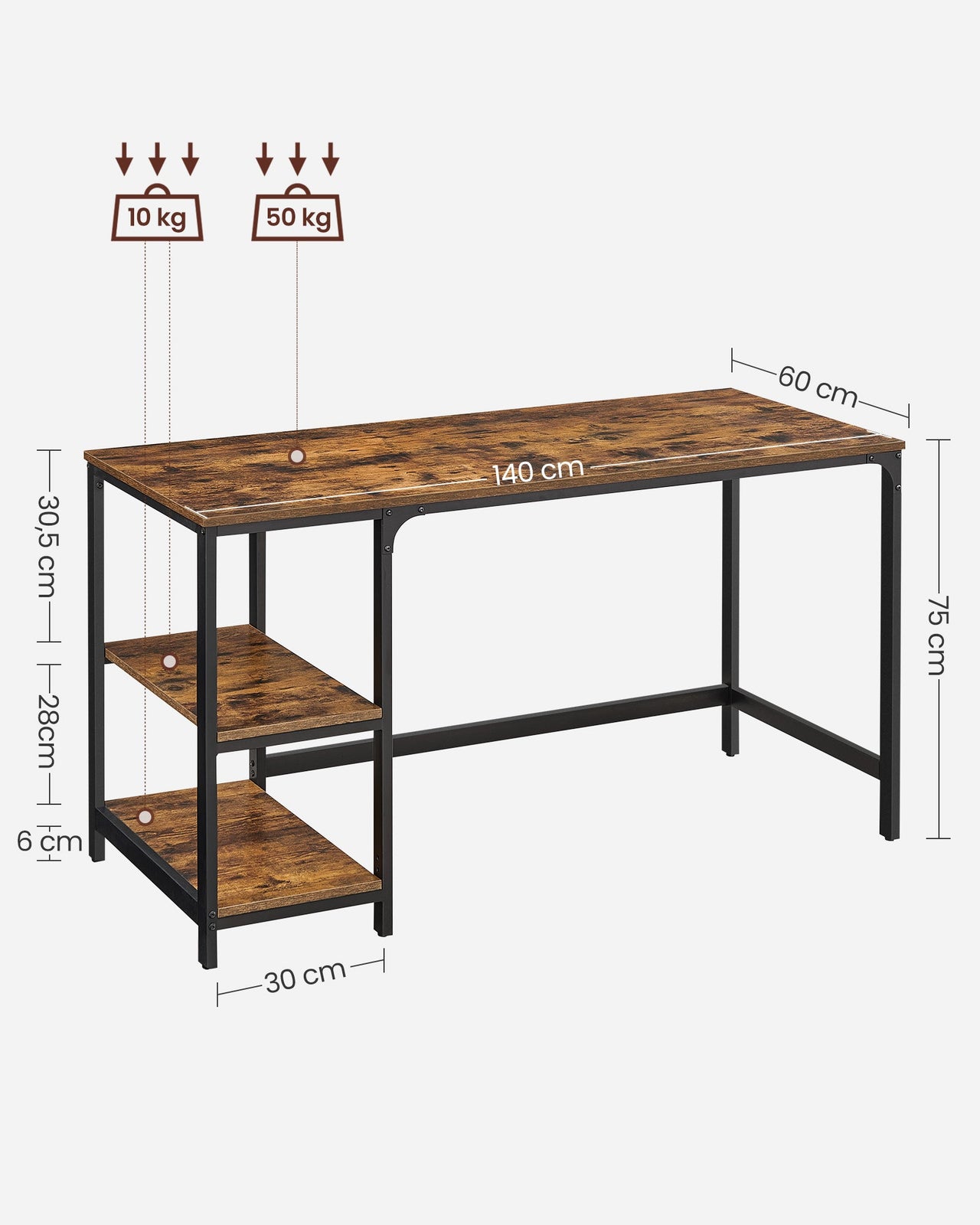 VASAGLE Computer Desk Table