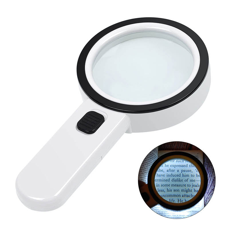 Handheld Large Magnifying Glass 12 LED