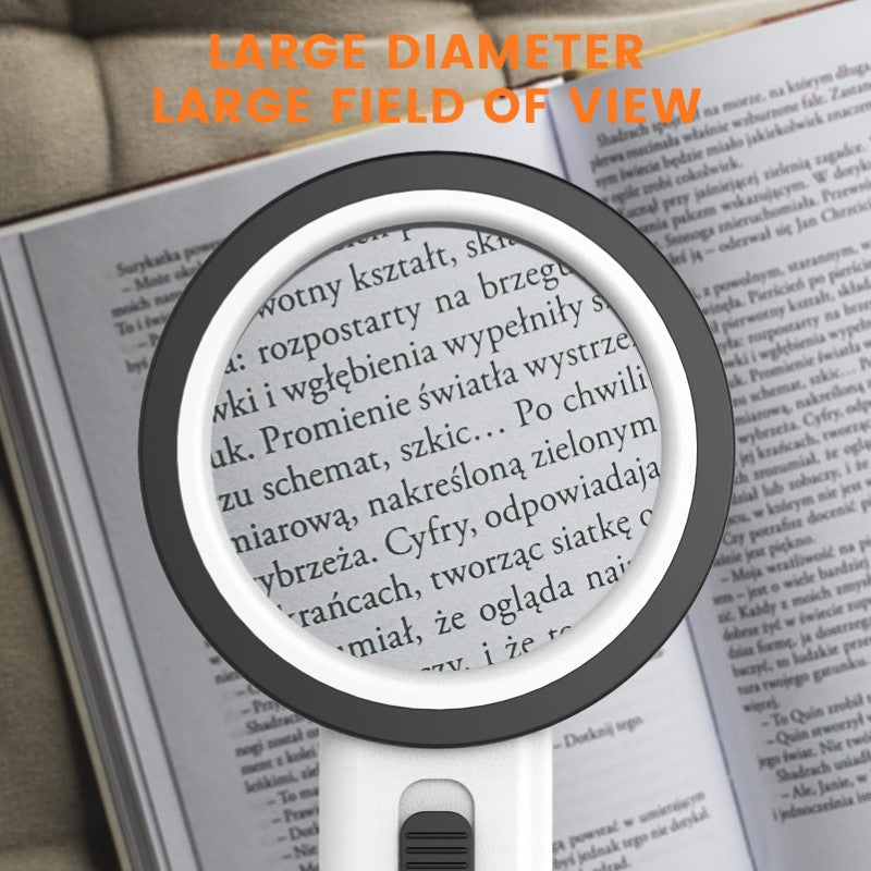 Handheld Large Magnifying Glass 12 LED