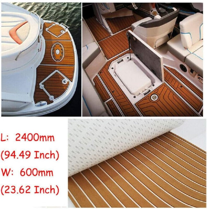 Marine Carpet Teak Boat Flooring Mat EVA 2 PCS