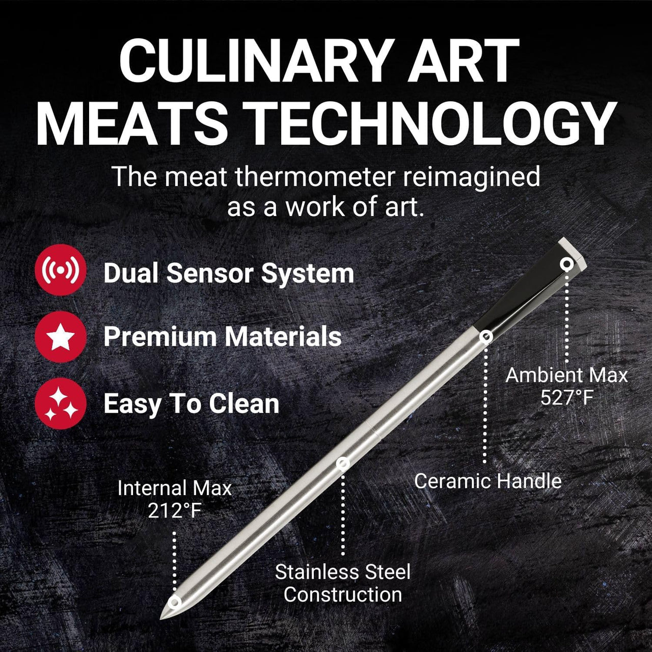 MEATER Plus Smart Wireless Meat Thermometer with Extended Range