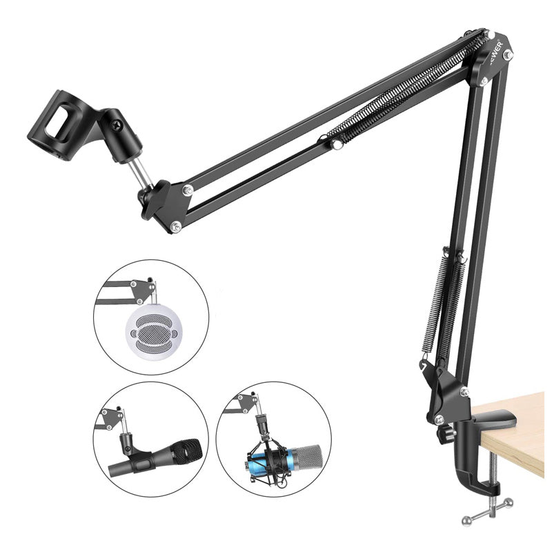 Microphone Boom Arm Adjustable Microphone Suspension Boom Scissor Arm Stand